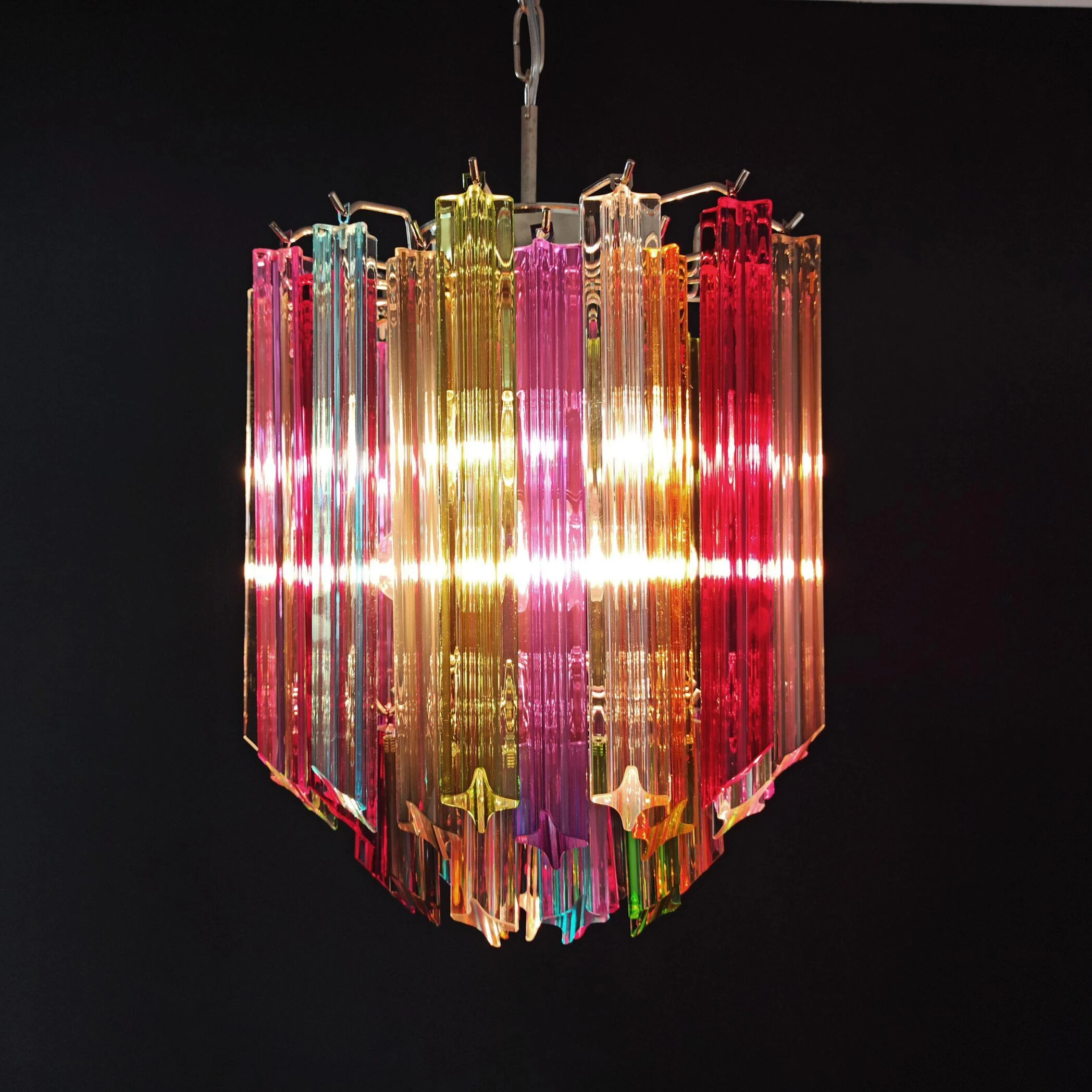 Modern Murano glass Chandelier Multicolor Round Hanging Classic Pendant Ceiling Chandelier Lighting Fixture for Dining Room