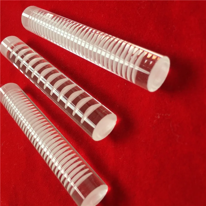High Purity Customized Polishing Slot Cylindrical Clear Quartz Glass Rod for Chemical Applications
