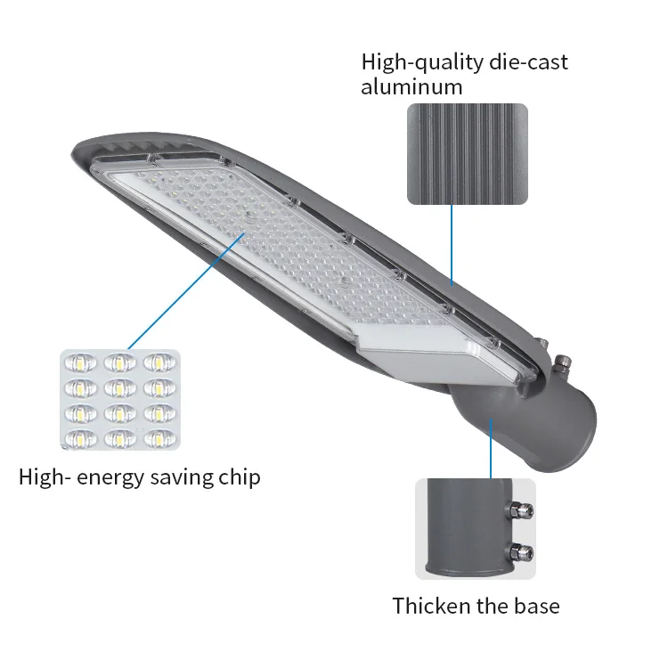 KCD Slim IP66 Aluminum Body Exterior Wall Lamp Reflector Model Street Light Fixture Electric 50w 150w 200w 300w Street Lamp