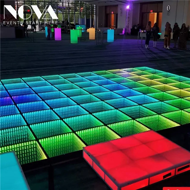 2021 new New Design Sound DMX Control 0.5*0.5m RGB Full Colors Led Dance Floor