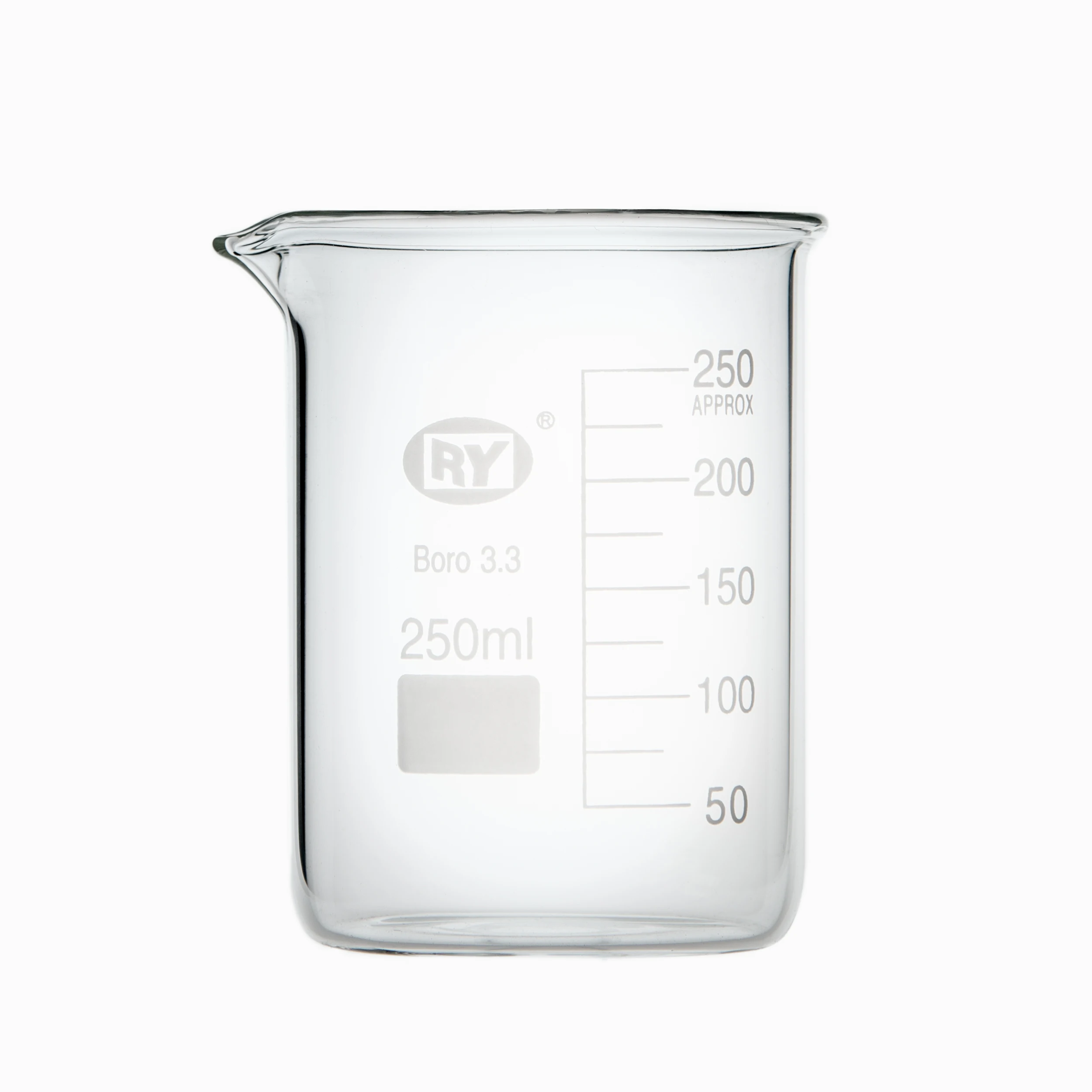 Factory direct sale laboratory glassware thick walled low form beaker