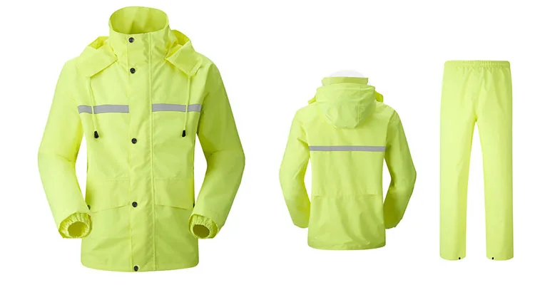 OEM Rain Wear Nylon Foldable Waterproof Rain Coats Mens Pocket Raincoats