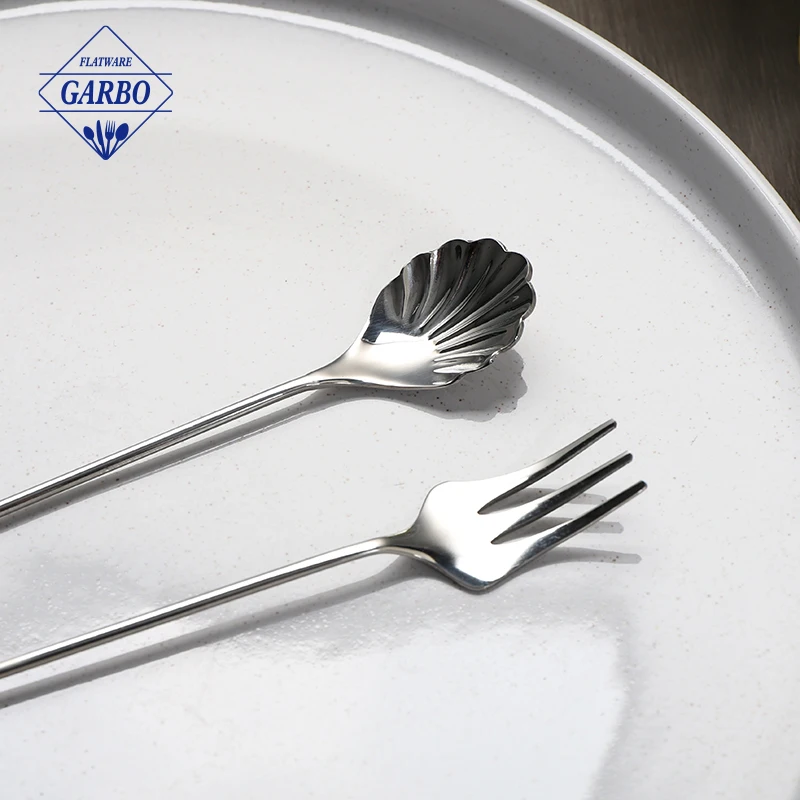 Cartoon silverware set matte vintage custom cutlery 18/10 latte spoon cute tea spoon set for cafe restaurant home party table