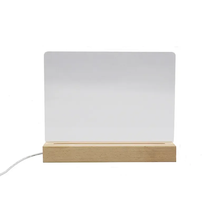 Led Light Base Acrylic Night Light Base Custom Wooden Base for 3D Illusion Night Lamp