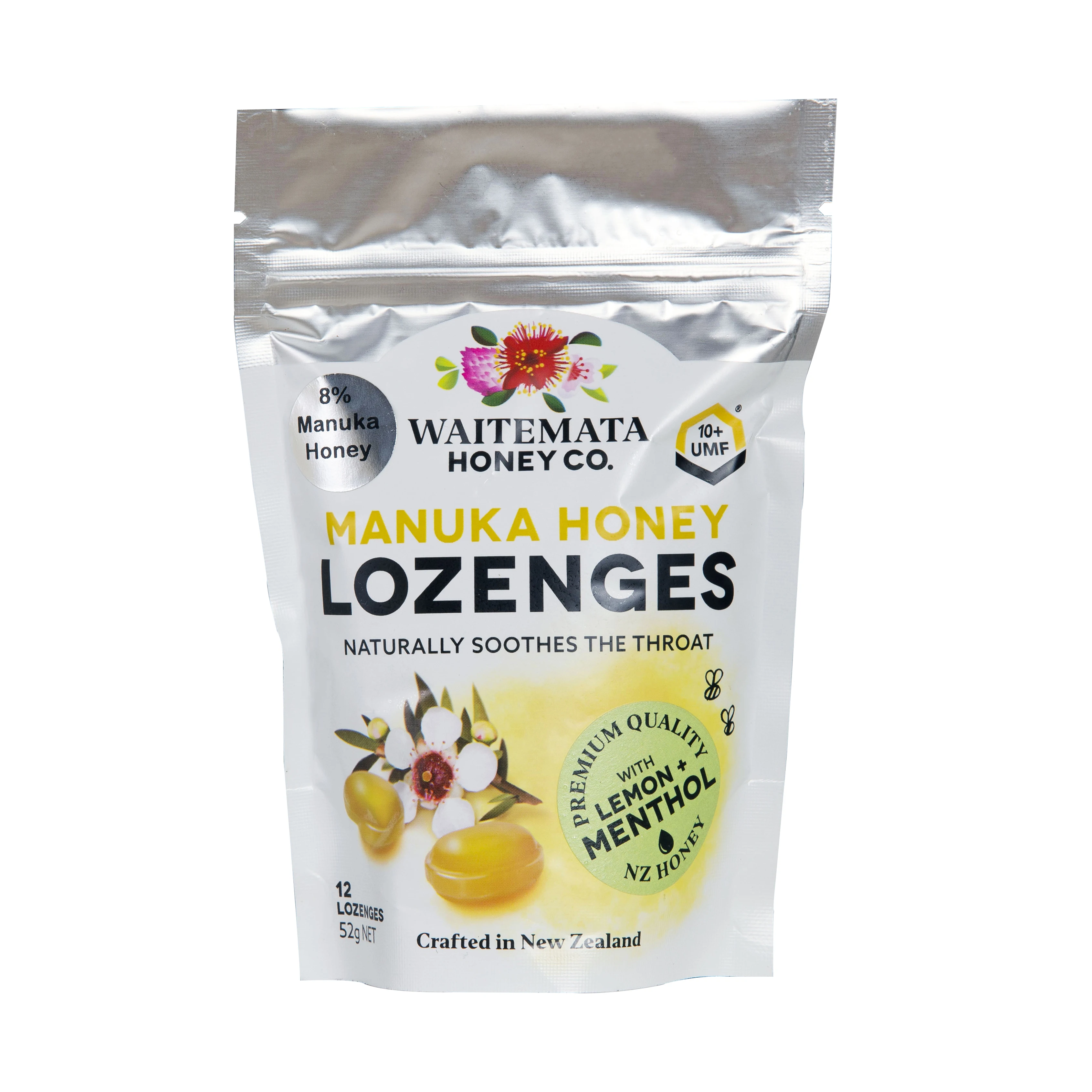 High Quality New Zealand Premium Grade Bulk Candy Natural Honey 54g Manuka Honey, Lemon Menthol Lozenges