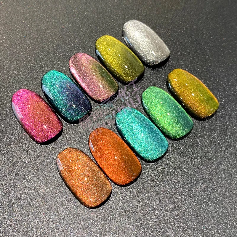moonstone galaxy clear cat eye chameleon nail magnetic pigment powder 9d