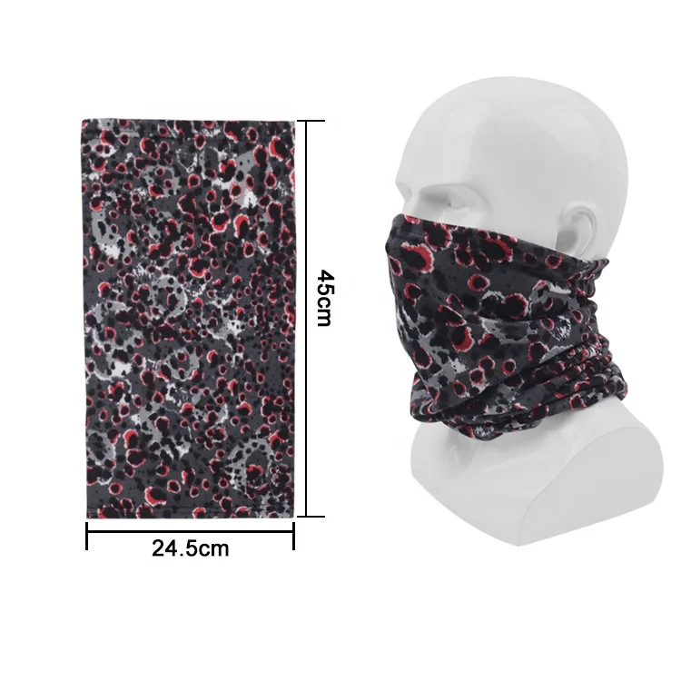 Neck gaiter Wholesale 4 ways elastic Custom Printing Tube Waterabsorb Fleece Neck Warmer Headwear Bandana