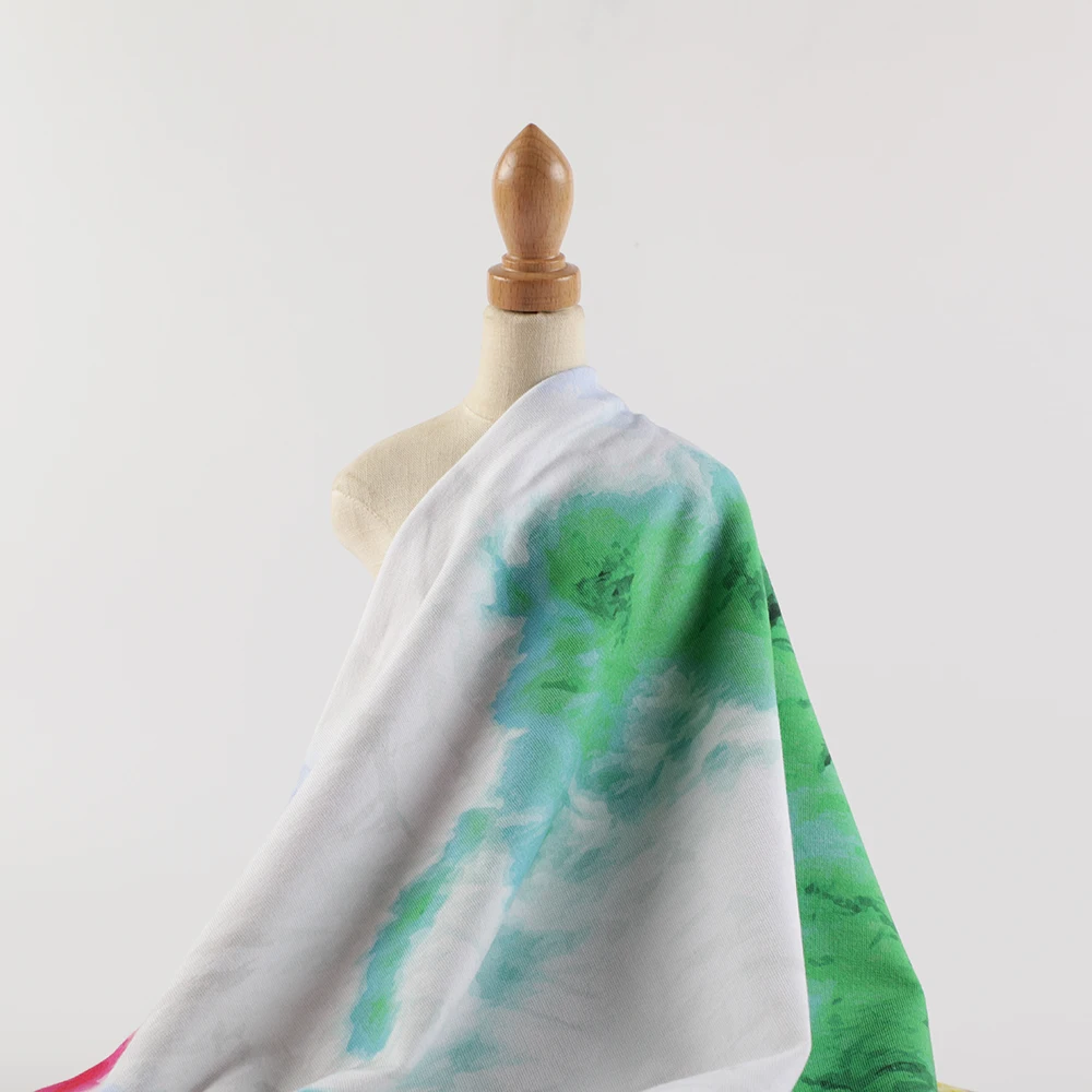 Digital printing knitted Cotton lycra baby clothing fabric