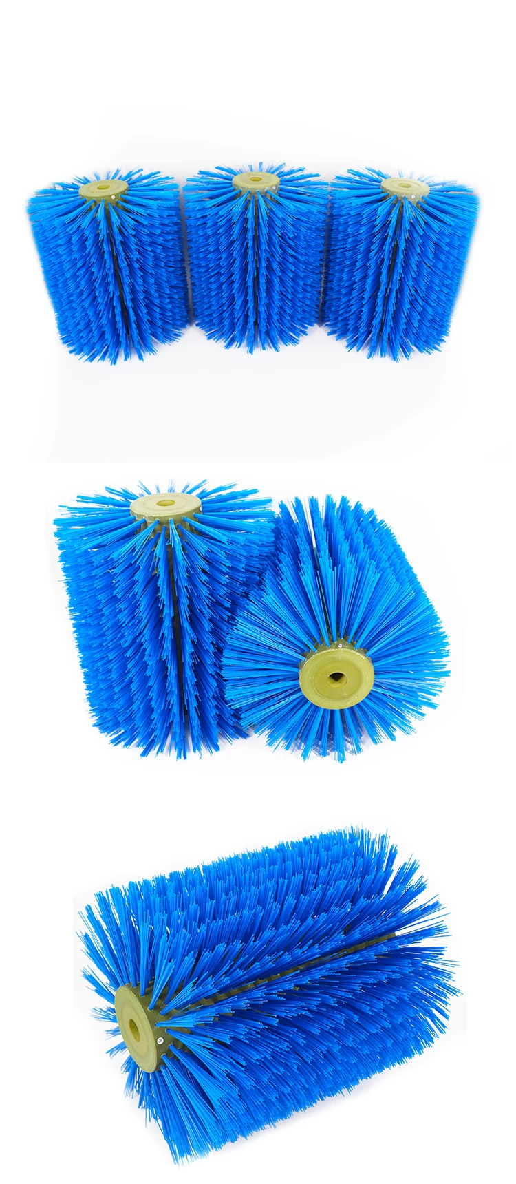 Cylinder Roller Cleaning Brush Surface Abrasive Winding Brush Sweeper