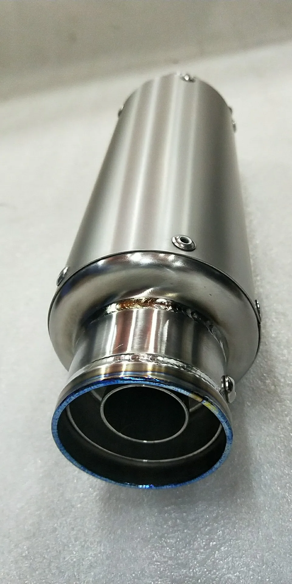 Round Shape Titanium Universal Motorcycle Exhaust Modified Muffler Pipe For most Motorcycles SC Exhaust