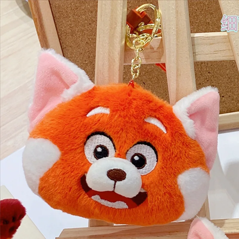 Hot Anime Cartoon Kawaii Turning Red Coin Bag Keychain Wallet Plush Coin Purse For Kids