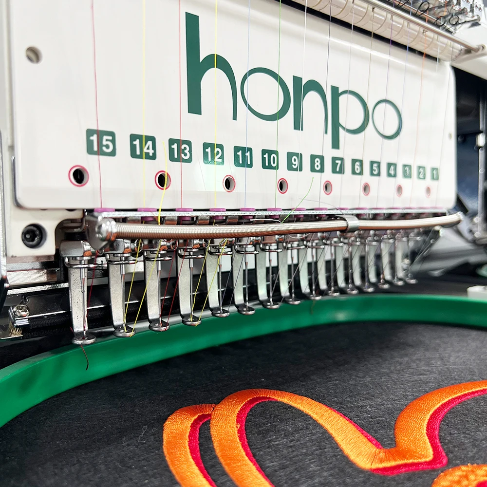 HONPO Best 3 head Industrial embroidery machine for caps sweaters