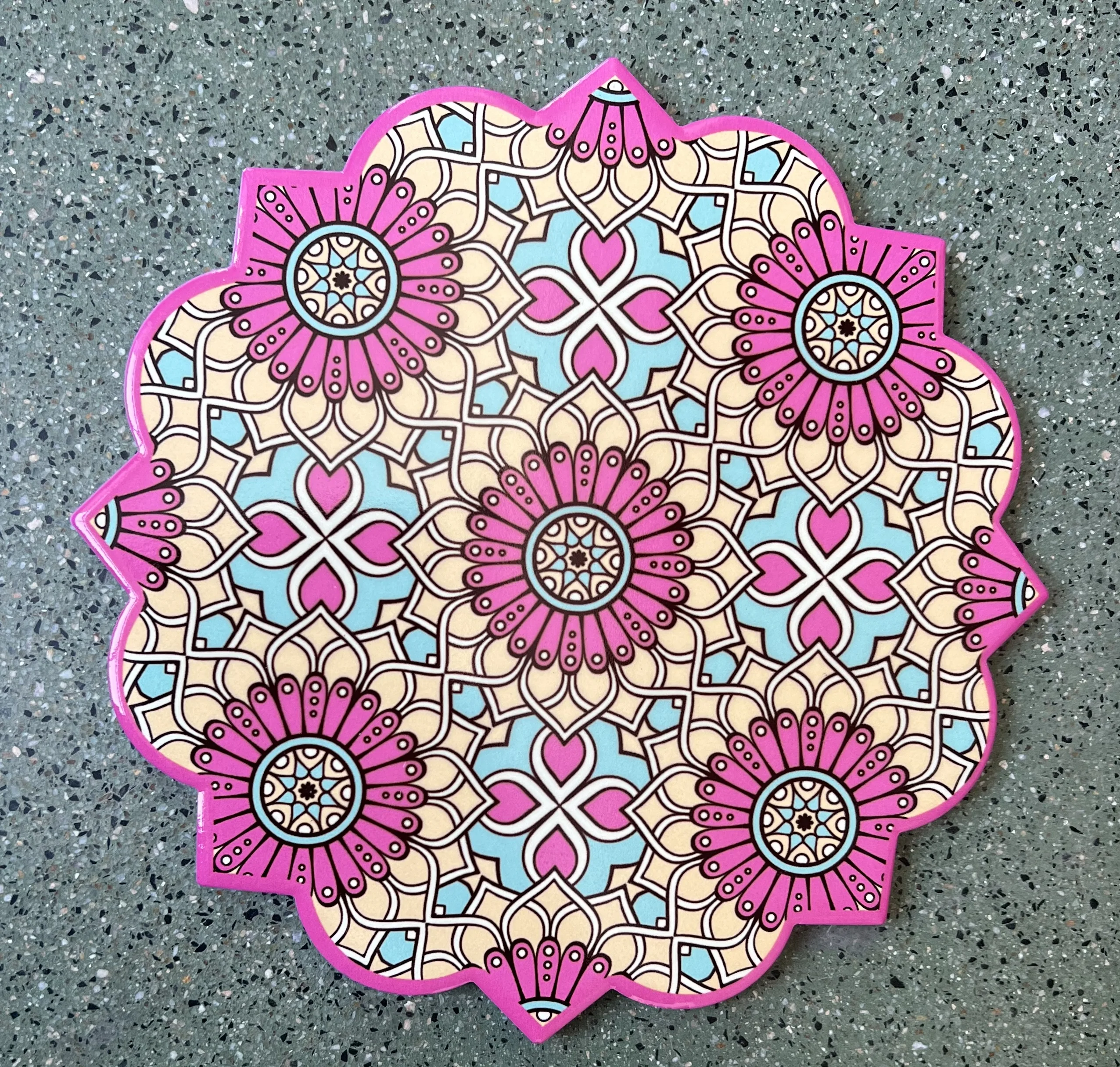 OEM dining table cheese ceramic trivet hot pot plate mats & pads kitchen placemats and Custom Fridge magnets