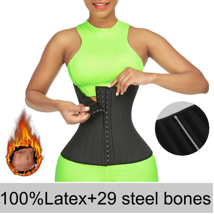 HEXIN Wholesale Slimming Belt Rubber 29 Steel Bone Plus Size Women Latex Waist Trainer Shaper