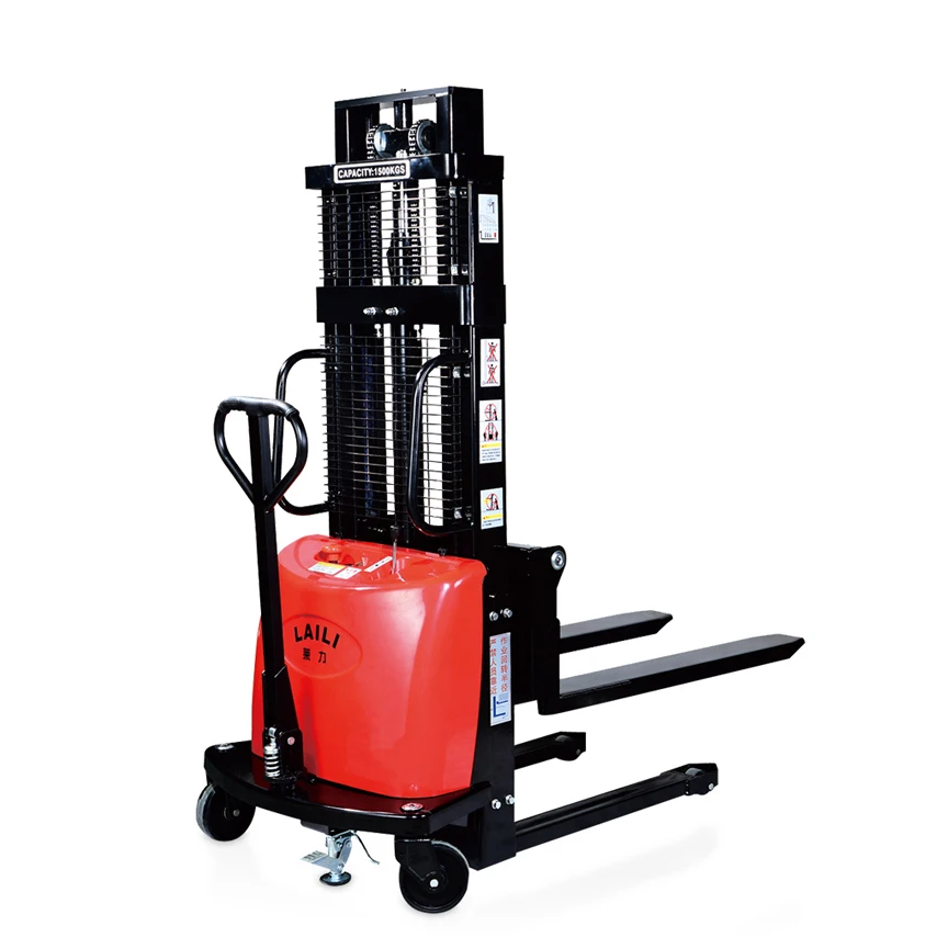 2 Ton battery operated semi-electric pallet jack stacker