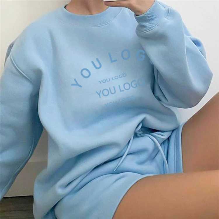  Sudadera Algodon Deportiva; Сезон весна-осень с круглым вырезом пользовательские флисовой куртки женские пот люкс рубашка изготовленным на заказ логосом пуловеры однотонные толстовки