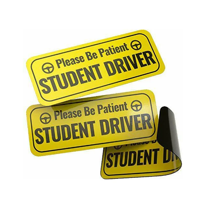Student Driver Magnet for Car,Removable Magnetic Bumper Sticker,Safety Sign Car Stickers for New Drivers