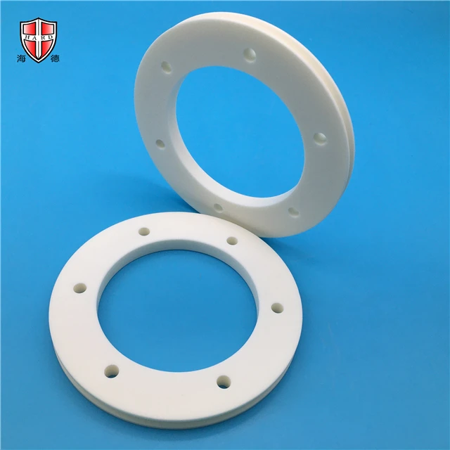 Good thermal shock resistance 99.5% alumina ceramic plate washer structural parts high strength temperature factory