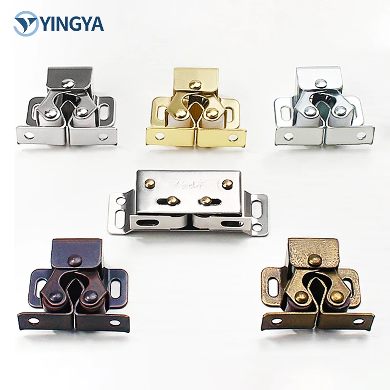 Magnetic Cabinet Catch Furniture Magnetic Spring Door Stopper for Kitchen Dining Bedroom Living Room Application