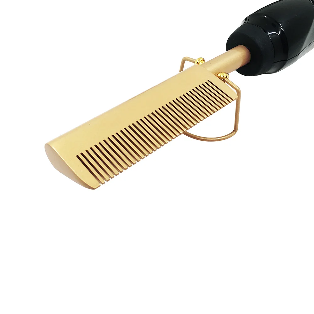 
Private Label High Heat Ceramic Rhinestone Bling 500 Degrees Hair Straightener Pressing Electric Hot Comb 