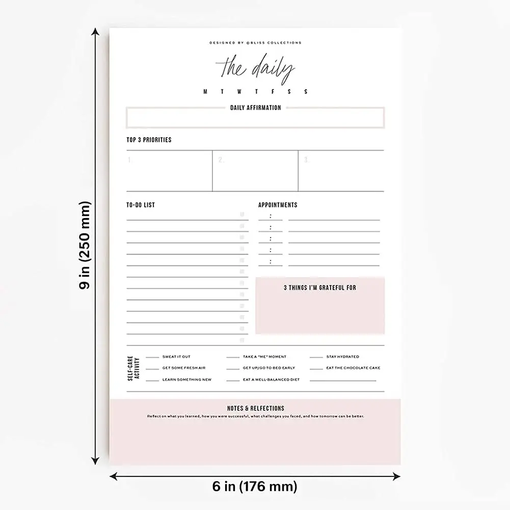 High Quality Paper Things To Do List Daily Weekly Planner Memo Pads Stationery Tear Away Custom Printed Notepads With Logo