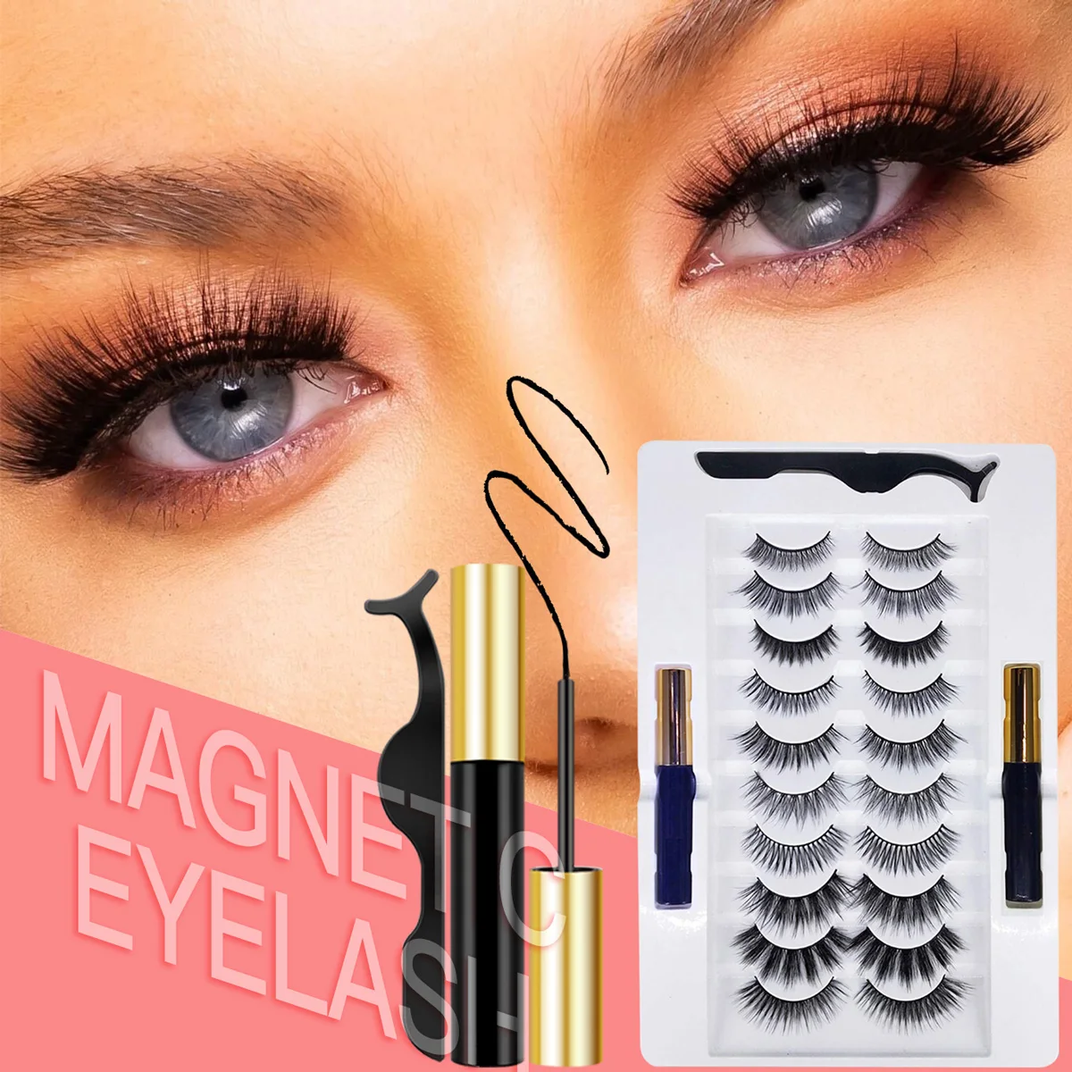 Wholesale Magnet Lashes Eyeliner Kit Reusable Magnetic Eyelashes