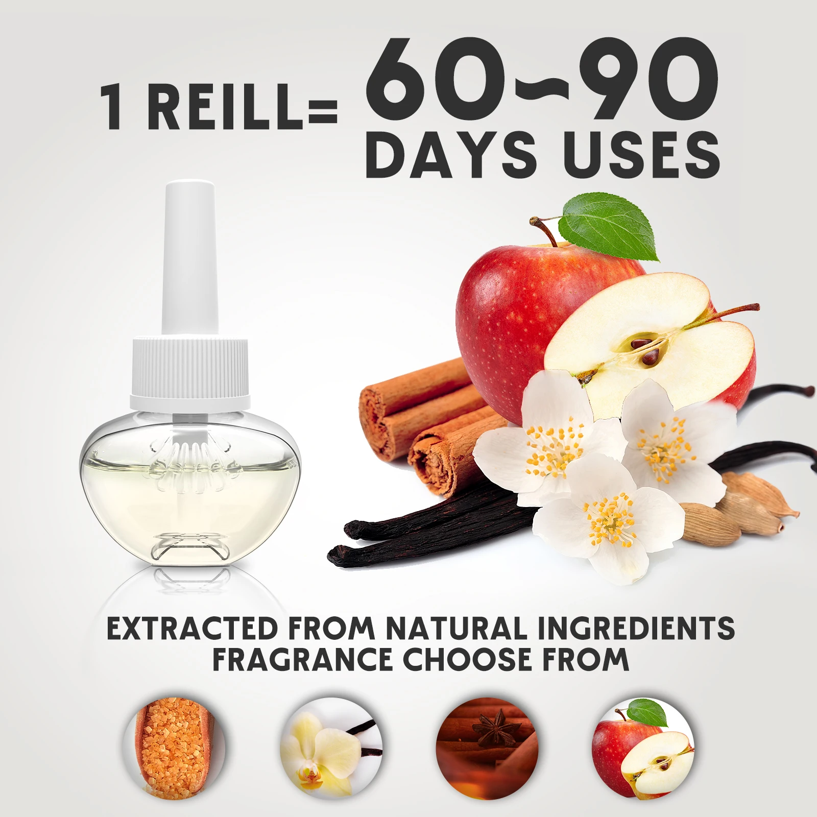 All Natural Wall Plug In Air Freshener Electric Diffuser Machine With Essential Oils Refills