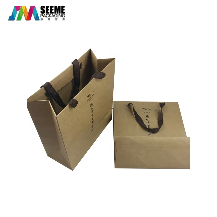 Custom logo white black Kraft paper packaging box chocolate tea coffee food packing box bag with open window