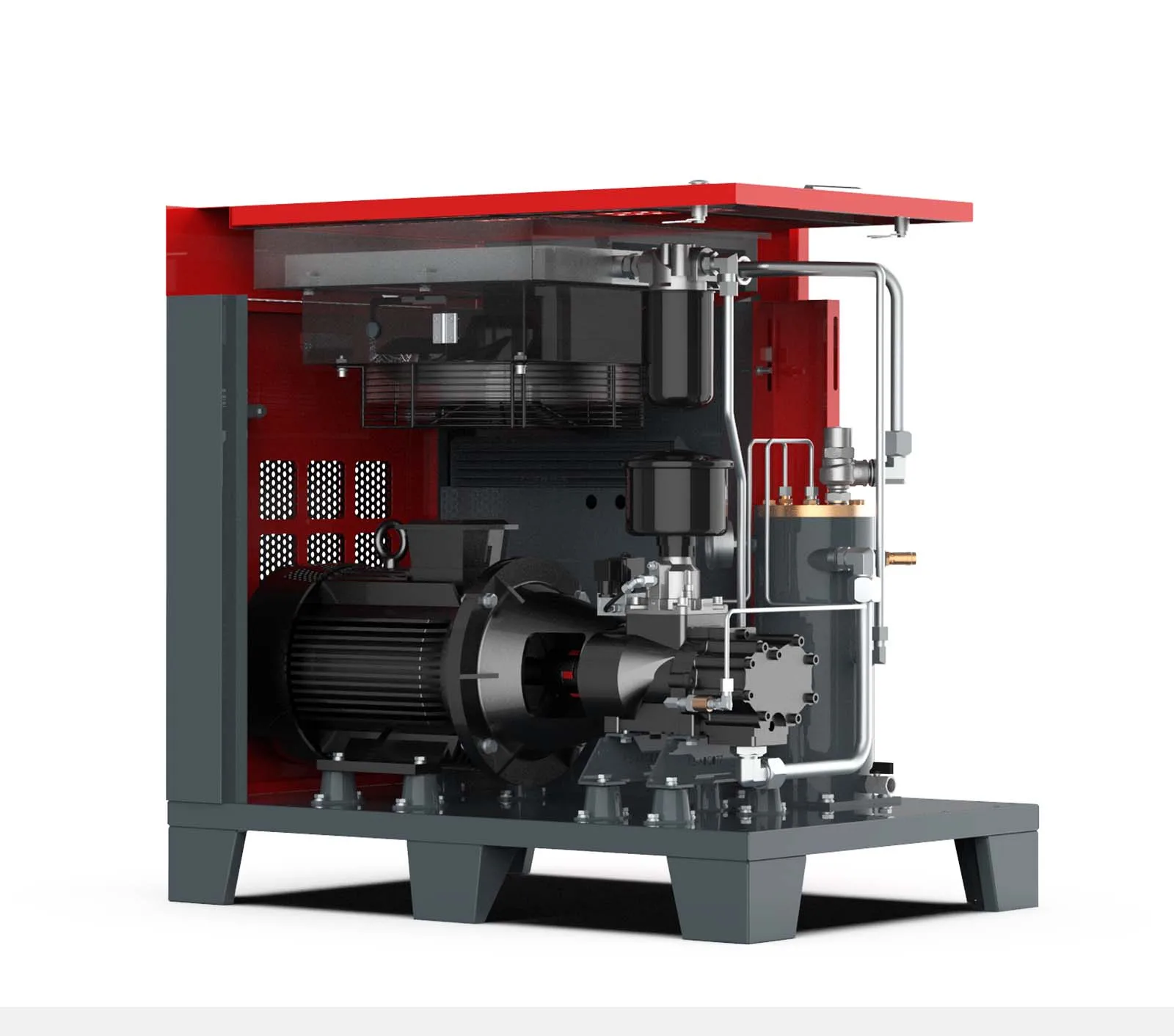 22 кВт 30 л.с. 10 бар 220 В двухступенчатые воздушные компрессоры высокого давления Электрический Роторный промышленный винтовой воздушный компрессор производитель Китай