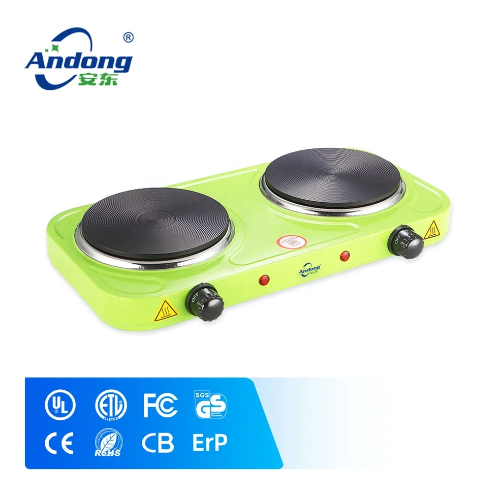 Производитель Andong, портативная электрическая плита с двойной горелкой
