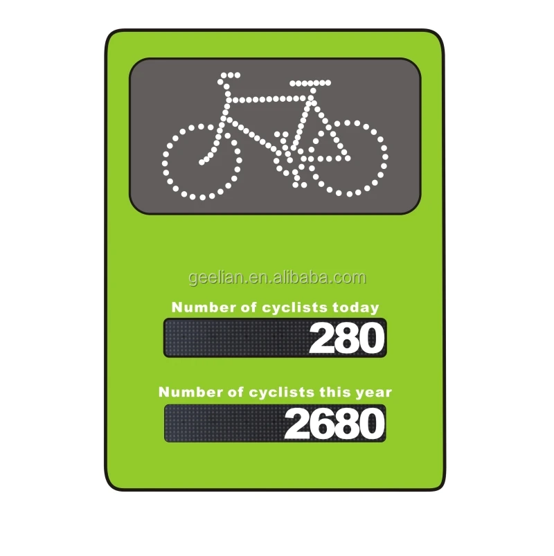 Solar Power Radar Detector LED public traffic vehicle automatic passenger bike counters with GPRS GPS device