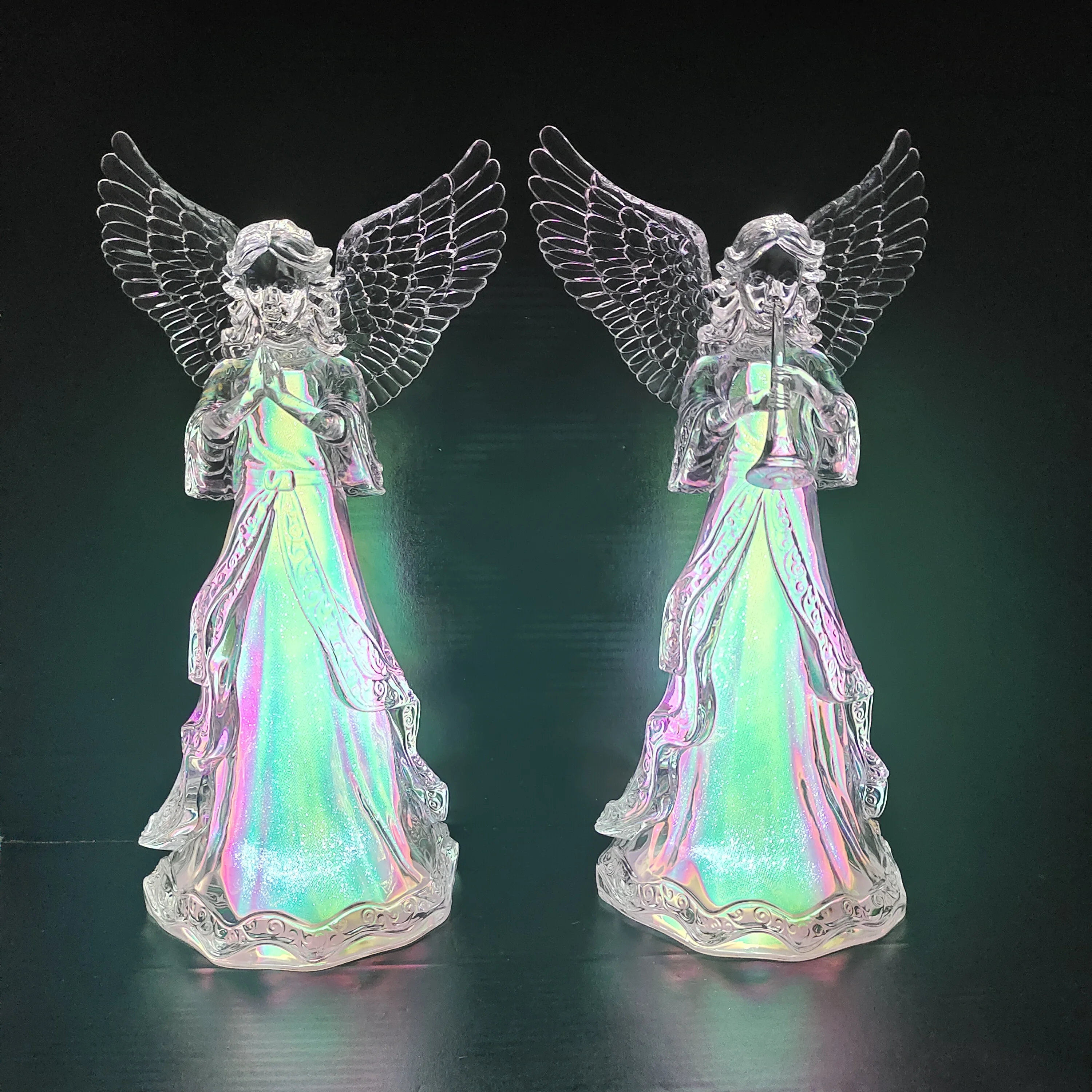 2024 Vintage bronze plated acrylic Angel Christmas led Angel