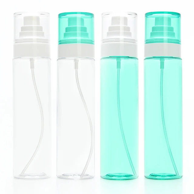 Wholesale white green transparent plastic spray bottle for cosmetic packaging 200ml