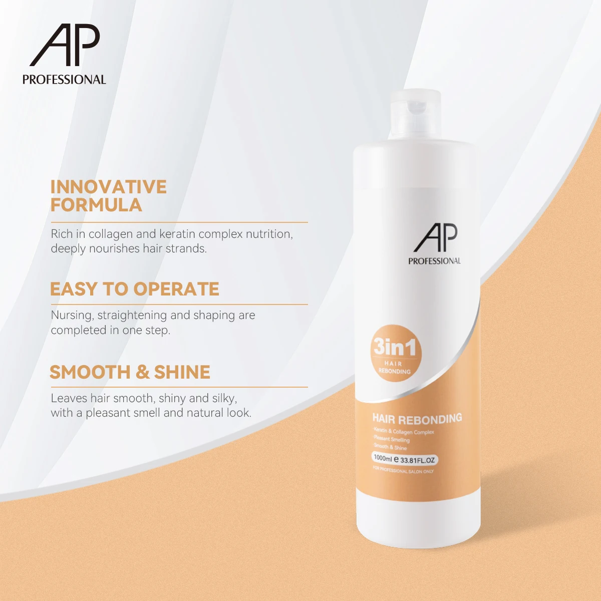 AP Wholesales Best 3 in 1 Straight Hair Cream/ Hair Rebounding Manufacture for All Hair Types