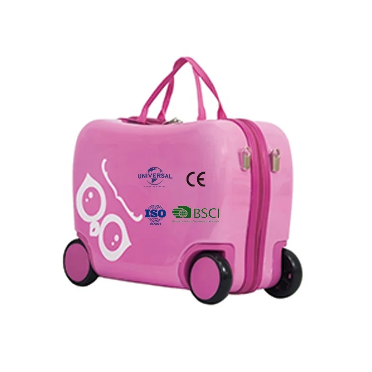 Hot Sale ABS 4 PP Wheels Hardshell Travel Children Suitcase Kids Ride on Luggage