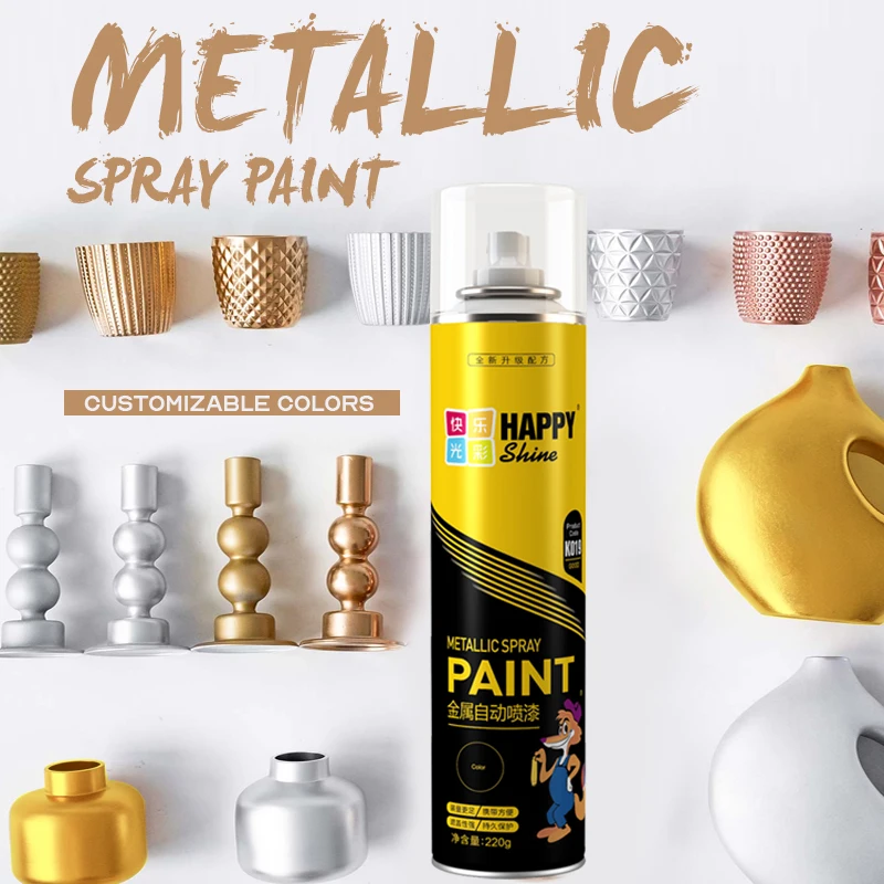 Wholesale Factory Price Golden Spray Paint For Easy Plastic Auto Wheel Hub Rim Paintings Mirror Colored Chrome Spray Paint