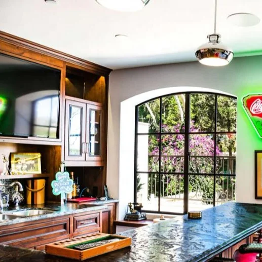 Arched Glass Double Door Metal Frame Tempered Glass Interior French Doors