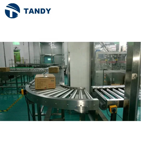 Stainless Steel Profile Food Packing Carton Transport Gravity Motorized Roller Conveyor System