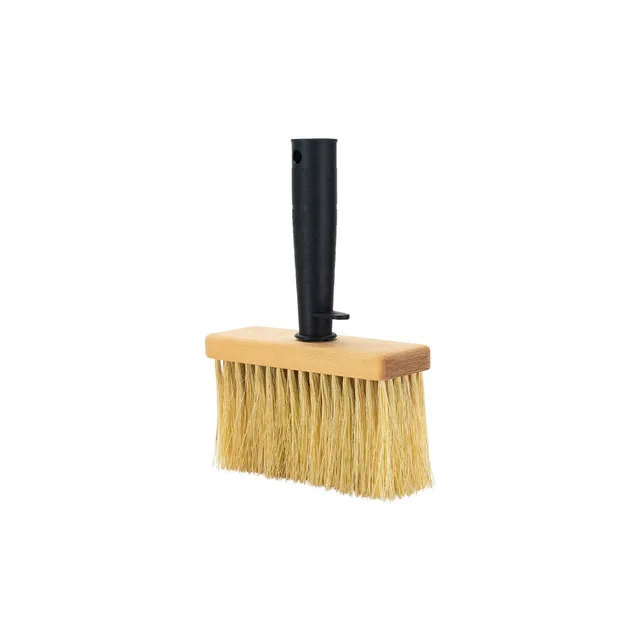 Wooden paint brush with tampico bristles and plastic handle for painting wall and ceiling high quality brush