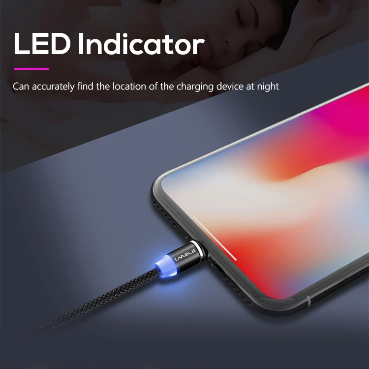 
360 Degree Nylon Braided Magnetic Charging Cable 