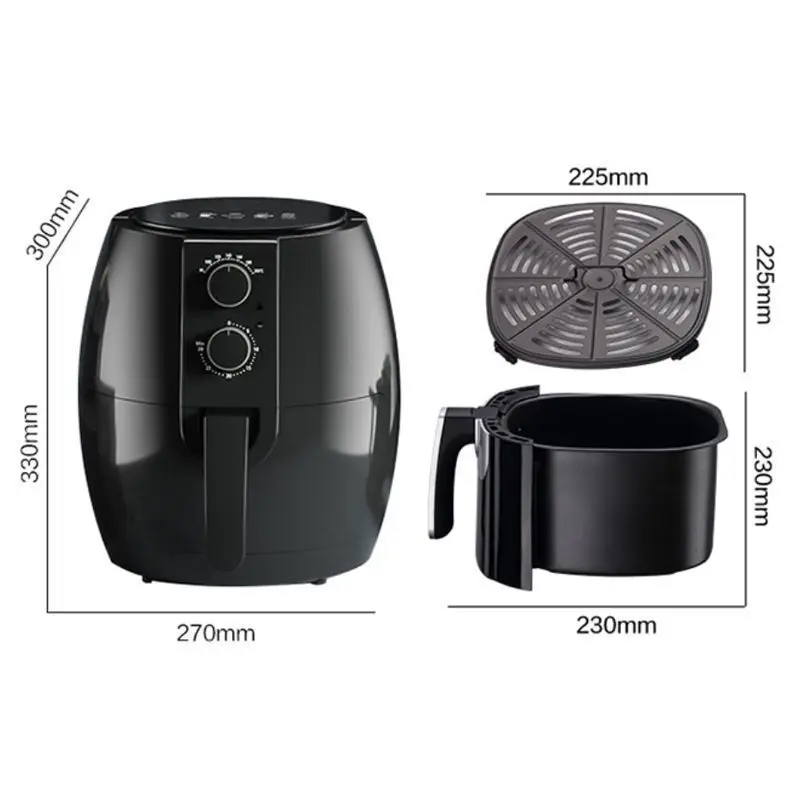 Professional 4.5L Household Multi-functional Air Fryers Oil Free Electric Air Fryer Digital Smart Air Fryers