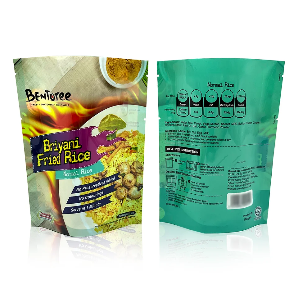 Custom Printed Sealed Aluminum Foil Retort Pouch Stand Up Plastic Snack Canned Sweet Corn With Retort Pouch