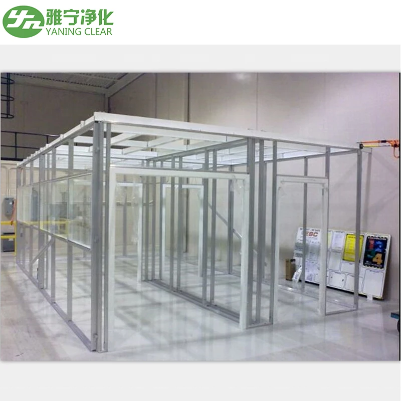 ISO GMP Dust-Free PVC Wall Panel Modular Clean Room for Laboratory FFU Air Cleaning Equipment Hard Wall Clean Booth