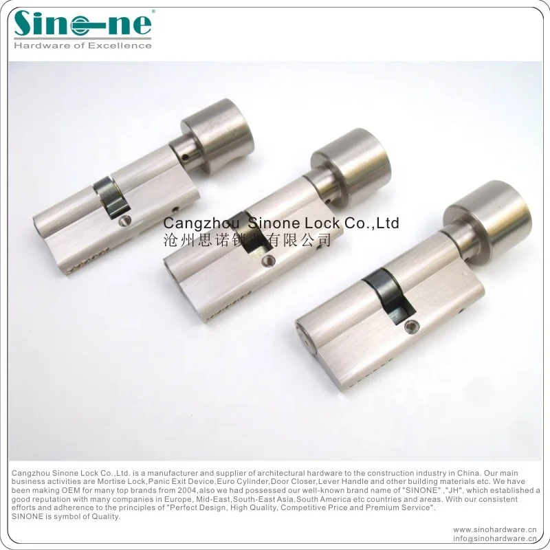Germany Quality Euro profile Cylinder All brass PVD gold color for door mortise lock OEM factory in China