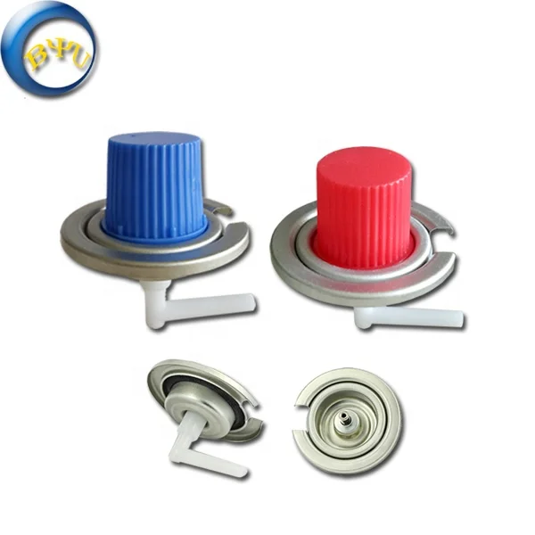 Хорошее качество LPG банки клапан и красный колпачок и жидкий пропановый газовый клапан для аэрозольных баллончиков по BYU