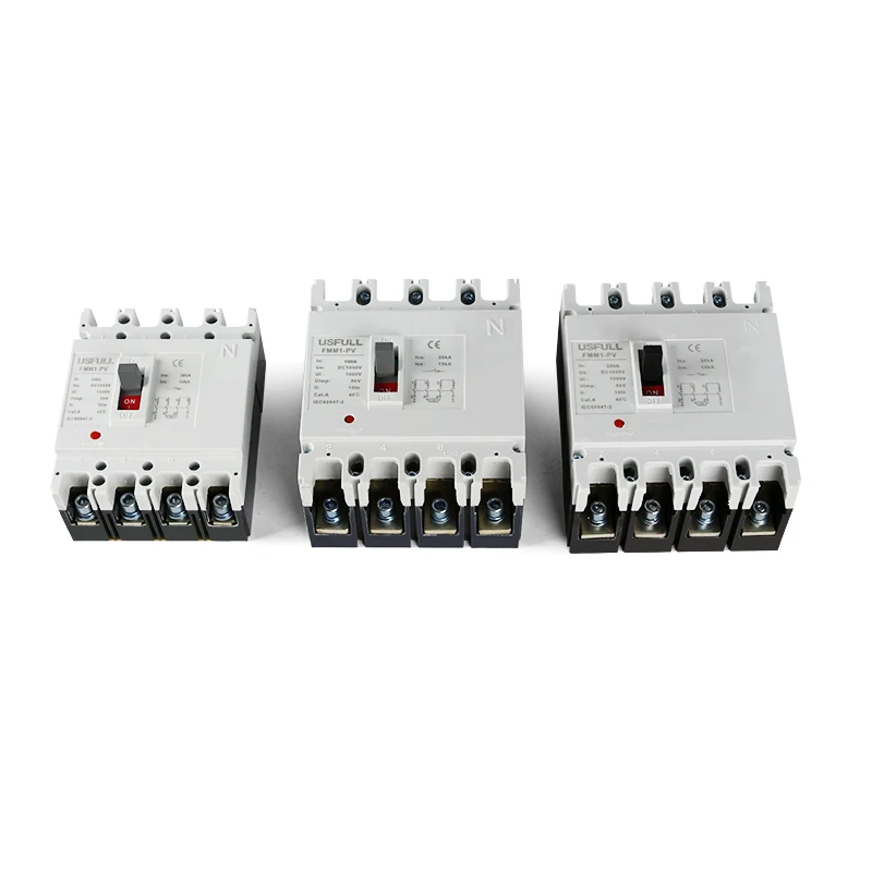 USFULL Solar PV DC Moulded Case Circuit Breaker MCCB 125-630A 2/3/4Pole  1000VDC 1500VDC DC MCCB