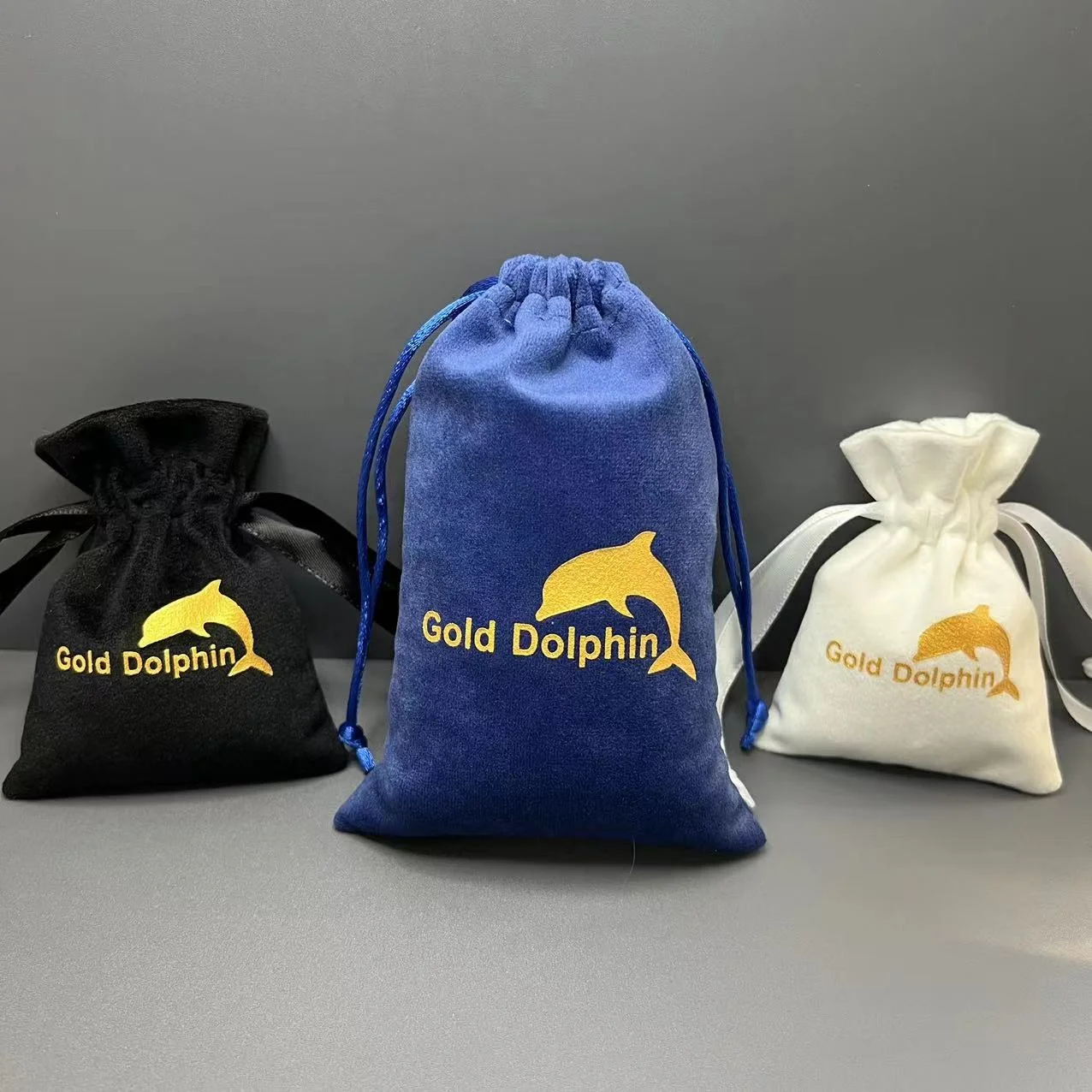 Colorful Small 8x10cm Hat Dust Bags with Draw String Velvet Dice Bag