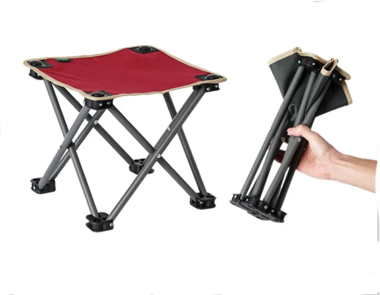 Portable outdoor folding camping chair aluminium beach fishing stool lightweight foldable seat
