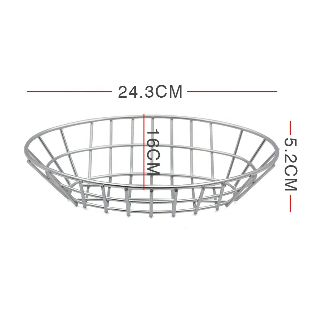 Eco-Friendly XL Woven Iron Wire Fruit & Vegetable Storage Basket Kitchen Organizer & Shopping Cart Household Gift Basket