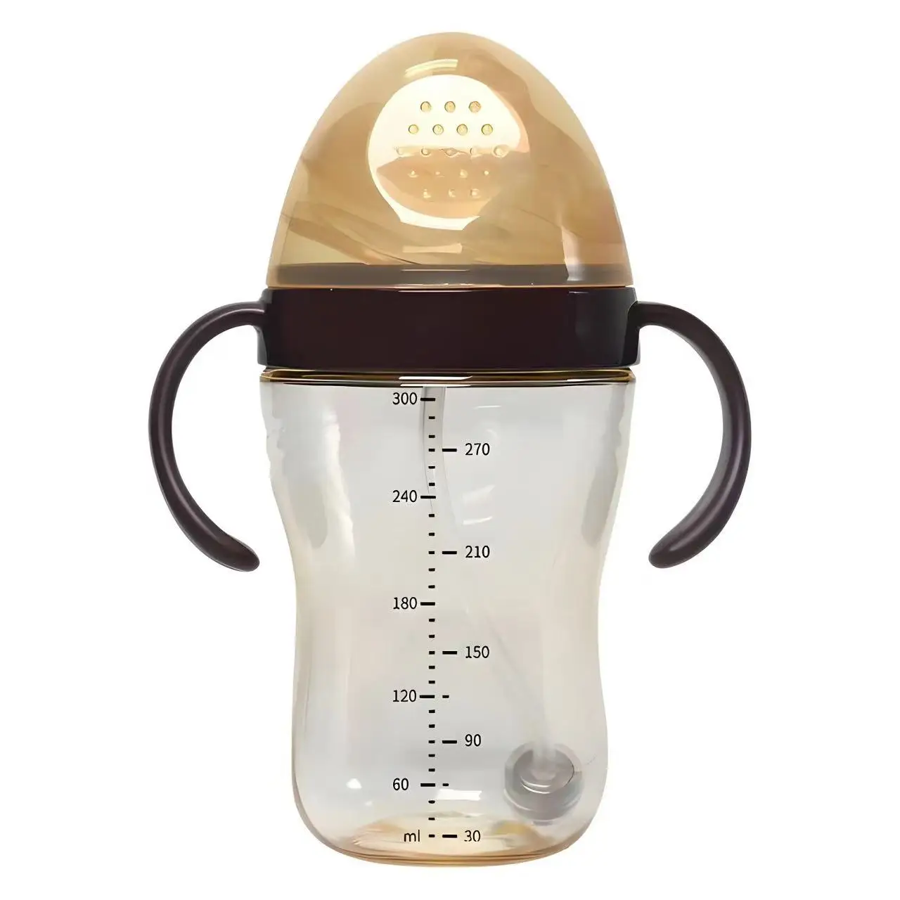 Small cartoon baby bottle Bisphenol a free baby bottle with silicone for newborns and young children